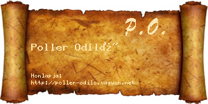 Poller Odiló névjegykártya